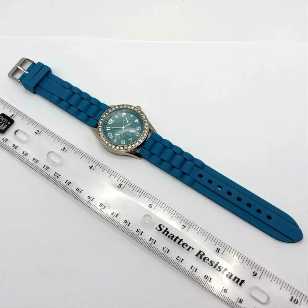 Silver & Blue Retro Watch